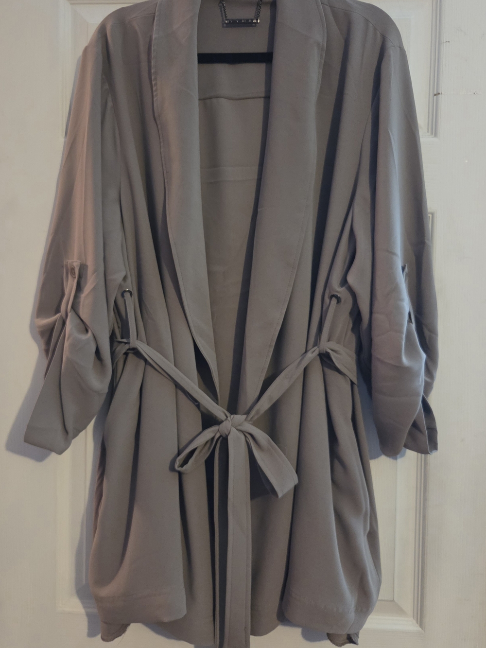 Relaxed Tie-Waist Lightweight Jacket